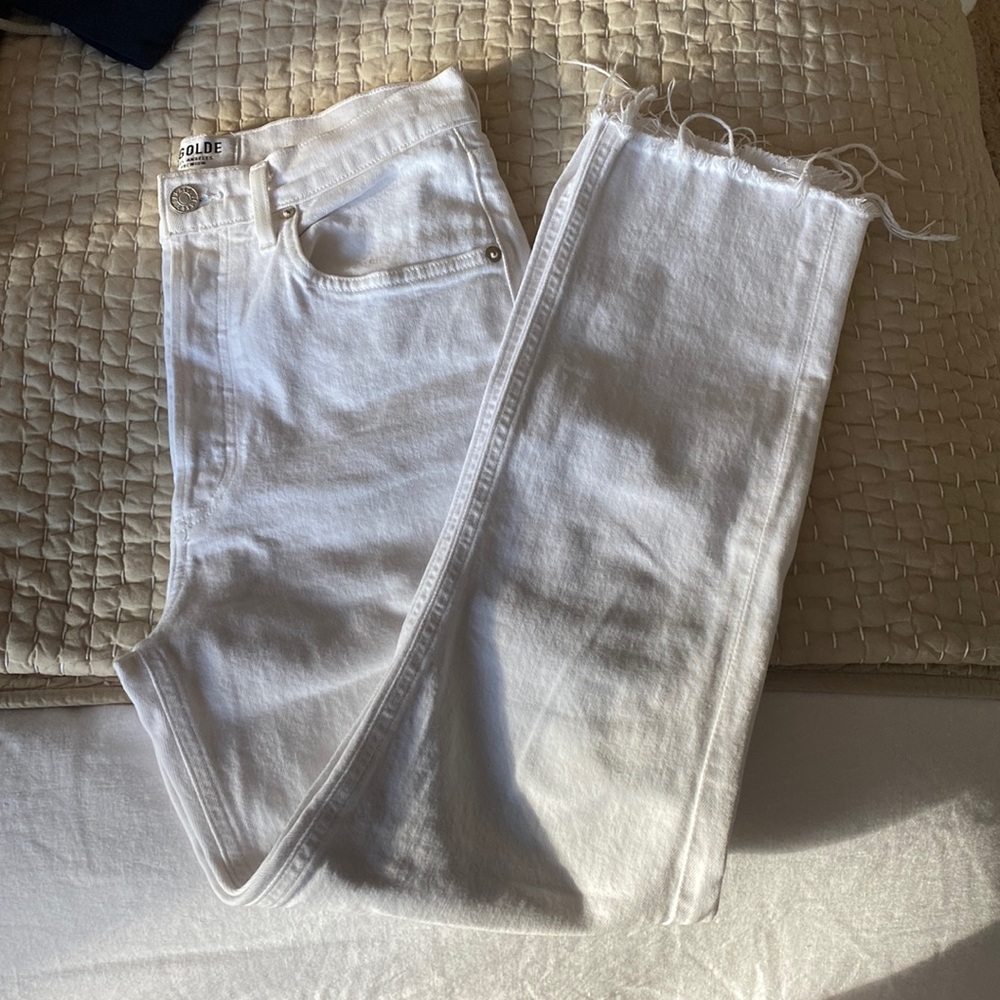 white agolde jeans